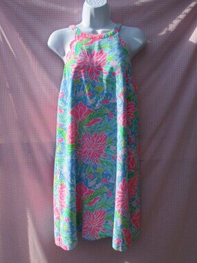 Lilly Pulitzer Zanzibar Blue Bunny Business "Tabby" size M Hidden Rabbits!